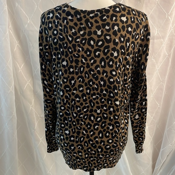 Michael Kors Ladies Leopard Print Sweater Size Large - Picture 4 of 6